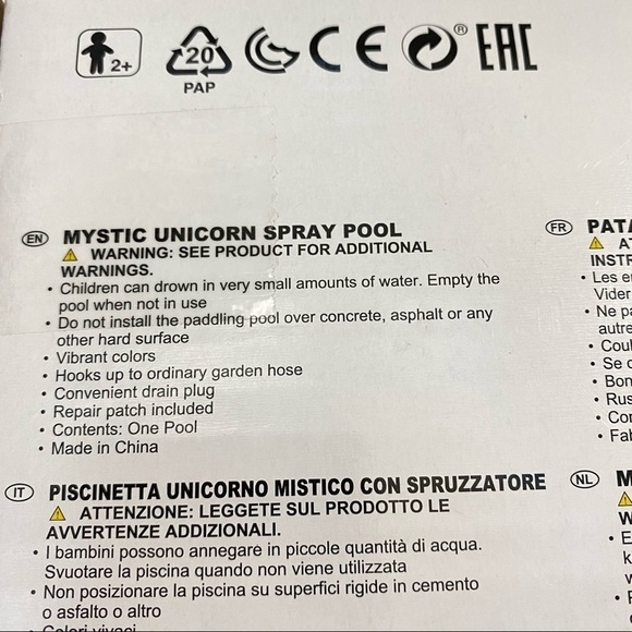 Intex Mystic Unicorn Spray Pool 107” x 76” x 41” - Picture 6 of 6